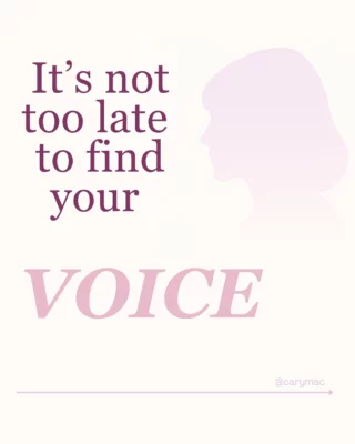 Have you ever had that quiet thought… “Maybe it’s too late.” Too late to change. Too late to speak up. Too late to feel like yourself again?

Here’s what I want you to know: It’s not too late to find your voice. Not even close.
You’re not behind. You’re right on time.

This post is for the woman who’s carried so much for so long… and is finally wondering if there’s still space for her voice.

There is.
 And there’s more than one way to begin. 
💛 A deep-dive journey 🌿 A soft and steady weekly connnection
 Both are available. You choose your pace.
You belong here. Your voice belongs here. And I’d love to walk with you.

📩 DM me “VOICE” or visit the link in bio to explore your next step.

.
. #YouBelongHere #FindYourVoice #ReclaimYourVoice #WomenWhoRise #ItsNotTooLate